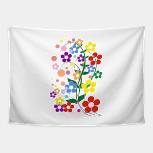 colorful spring flowers. Tapestry