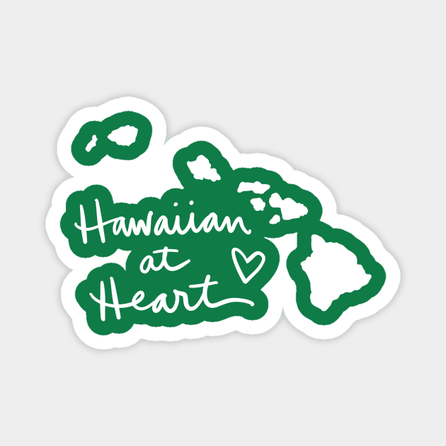 Hawaiian At Heart: Hawaii State Pride Calligraphy Magnet by Tessa McSorley