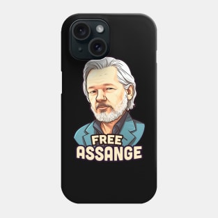 Free Julian Assange Phone Case