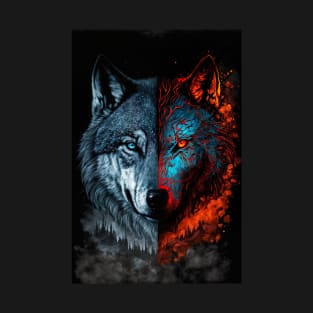 Wolf with red spark T-Shirt
