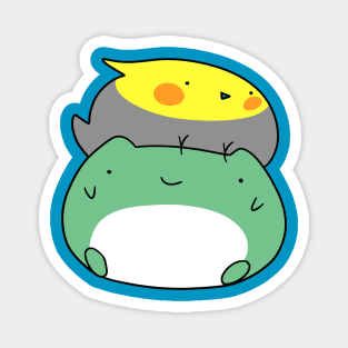 Frog and Cockatiel Magnet