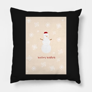 "Warm Wishes" Christmas Card Pillow