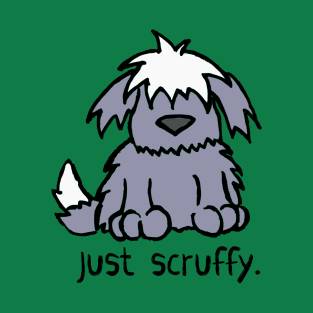 Just Scruffy Dog Cartoon Old English Sheepdog T-Shirt