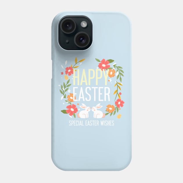 Happy Easter Easter Bunny Rabbits Cute Phone Case by Tip Top Tee's