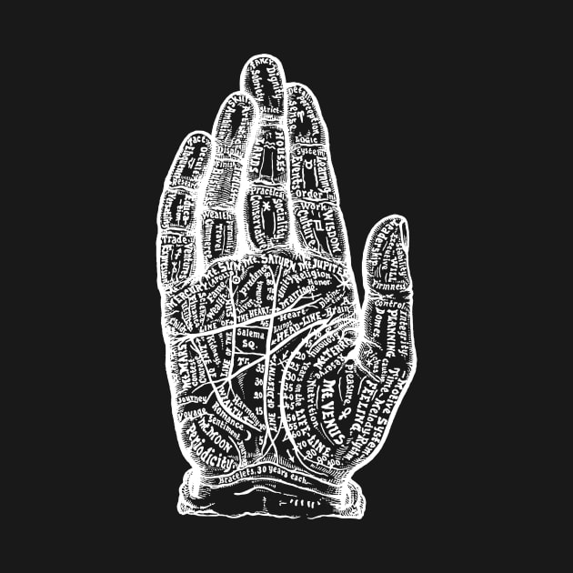 Vintage Fortune Telling Palmistry Hand by Pixelchicken