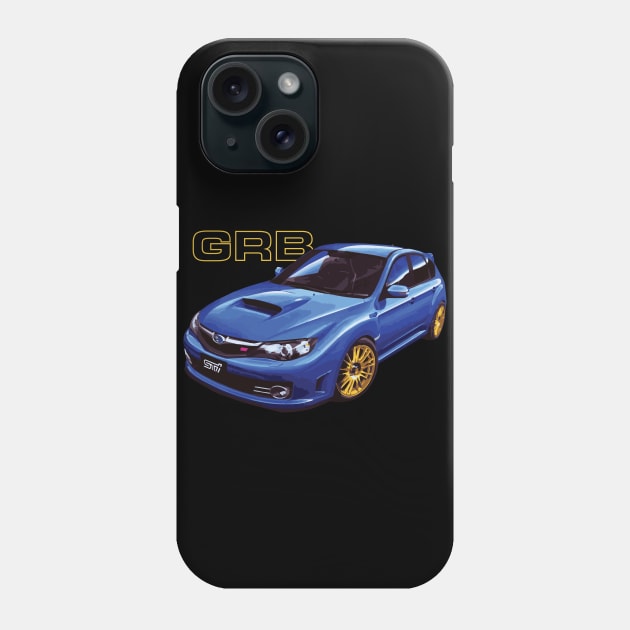 JDM World Rally blue WRC GRB Hatch STI Impreza wrx Phone Case by cowtown_cowboy