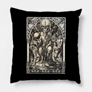 Satan Lord of this World Devil Demon Zuber Vintage Pillow