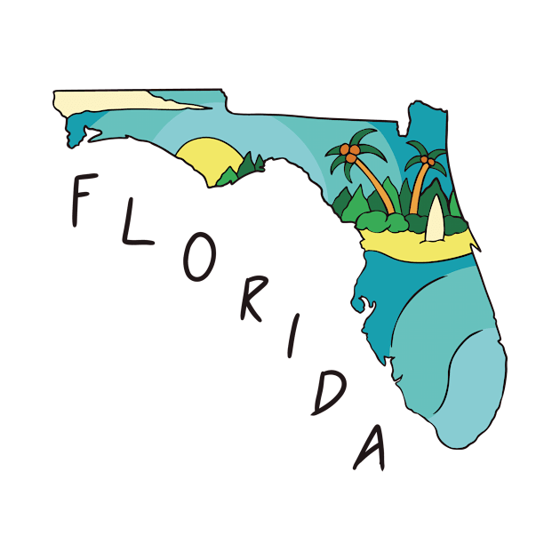 Florida USA state map by GoshaDron