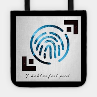 Blue footprint Tote