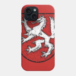 Low Poly Coat of Arms Transparent Monochrom Phone Case