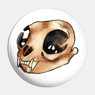 Halloween Cat Skull sticker Pin