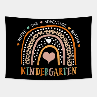 Leopard Rainbow Kindergarten Where The Adventure Begins Tapestry