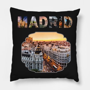 Madrid Skyline Pillow