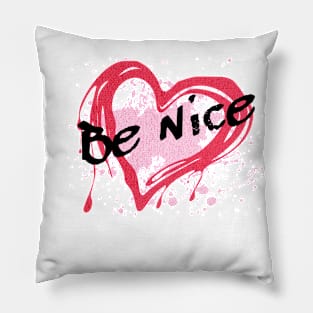 Be Nice – Abstract Heart ❤️ Pillow