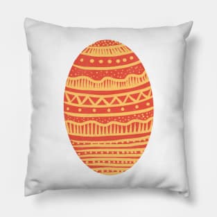 The red and yellow decorated easter egg Pillow