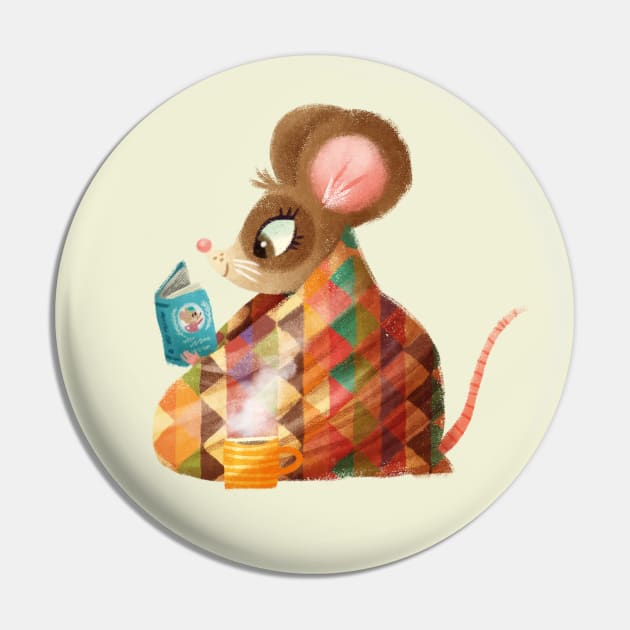 Cosy Mouse Pin by Geeksarecool