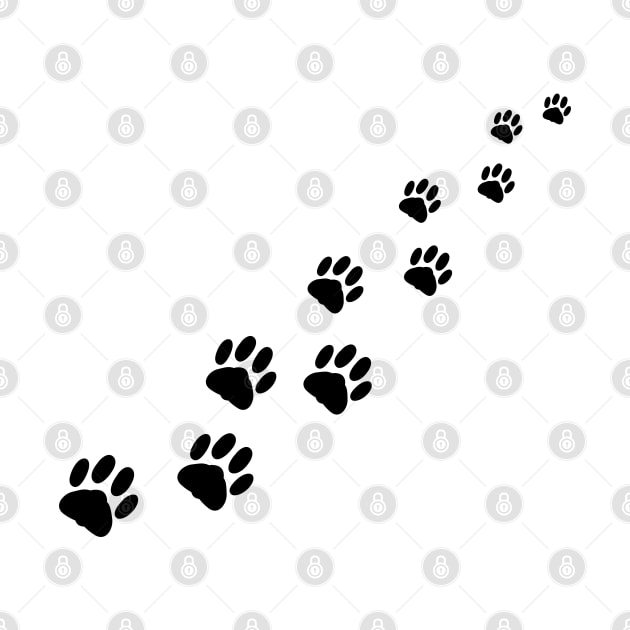 Little Animal Tracks - black by KneppDesigns