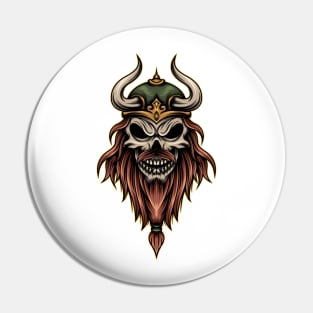 Skull viking Pin