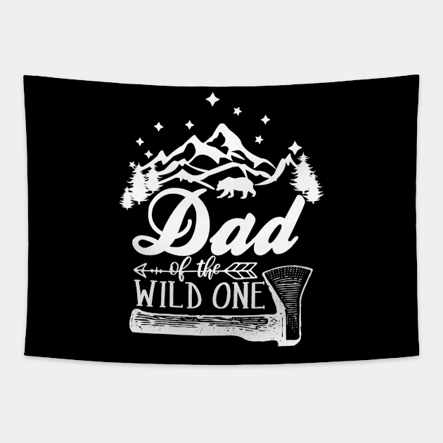 Dad of the Wild One Tapestry by SarahBean