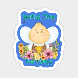 Spring Time Bee Happy Magnet