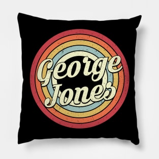 George Proud Name Retro Rainbow Tribute Pillow