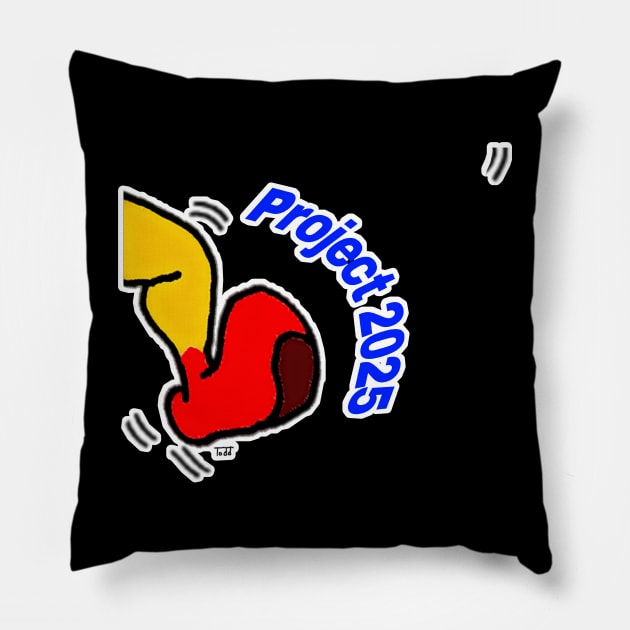 Kick Project 2025 To The Curb - Blue - Back Pillow by SubversiveWare