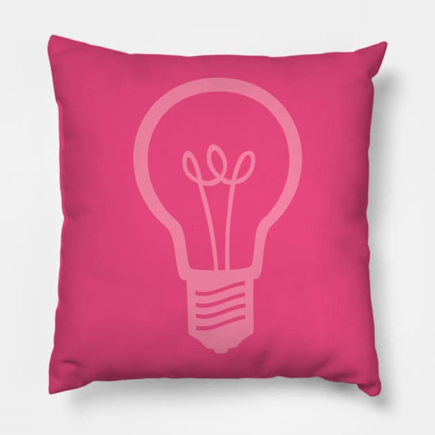 Pink Light Bulb Pillow by XOOXOO