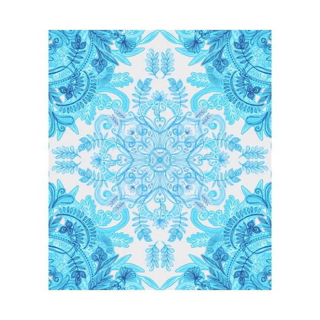 Symmetrical Pattern in Blue and Turquoise by micklyn