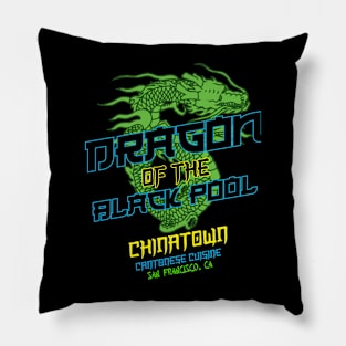 Dragon Of The Black Pool Pillow