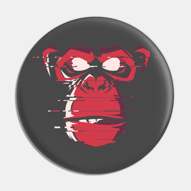 monkey face Pin by Evgeny