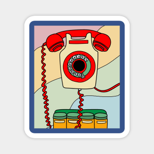 Old Antique Retro Phones Magnet