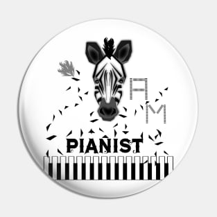 Zebra -The Born Pianist Pin