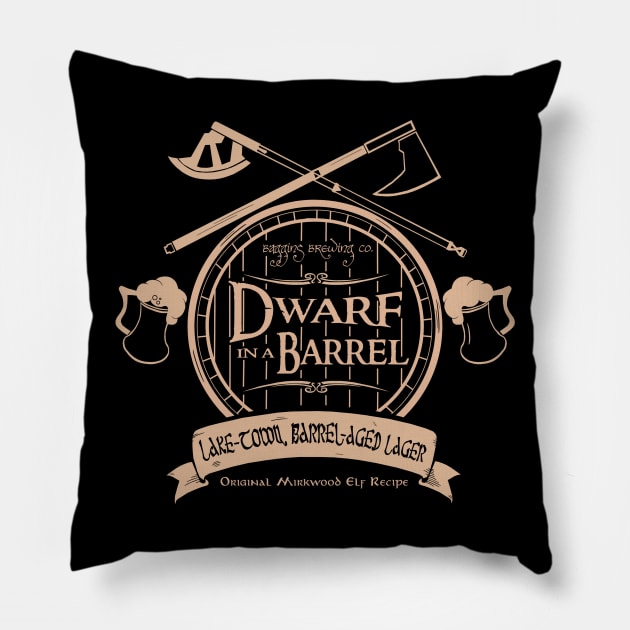 Dwarf in a Barrel Pillow by dashape80