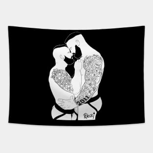 The Embrace white-out Tapestry