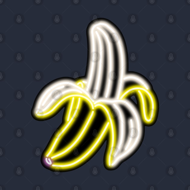 Yellow Neon Banana Bar Sign by gkillerb