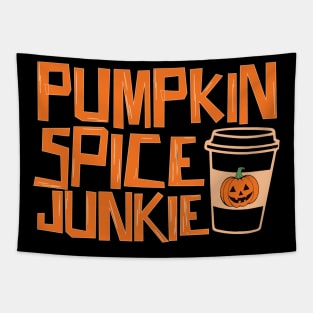 Pumpkin Spice Junkie Halloween Tapestry