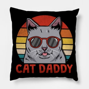 Cat Daddy Father's Day Pillow