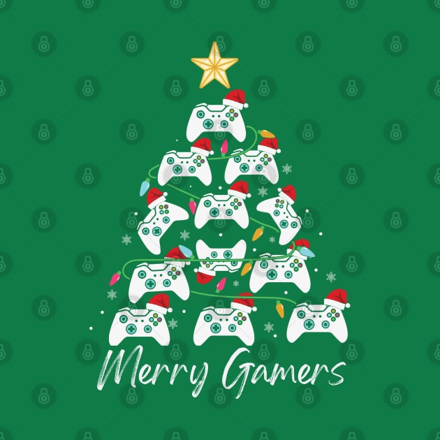 gamers Christmas Tree, gaming fun joystick by YuriArt