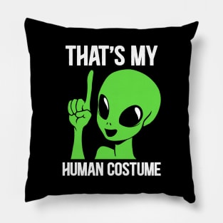 Alien Gray Human Costume by Tobe Fonseca Pillow