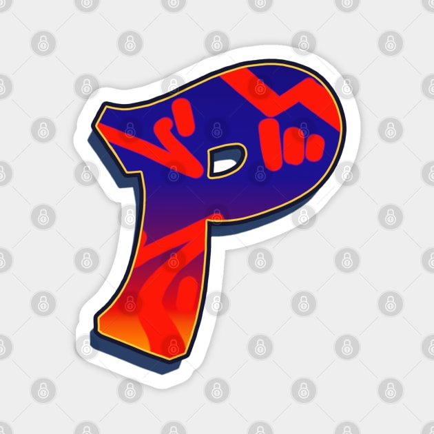 Letter P - Night Sky Magnet by Dmitri