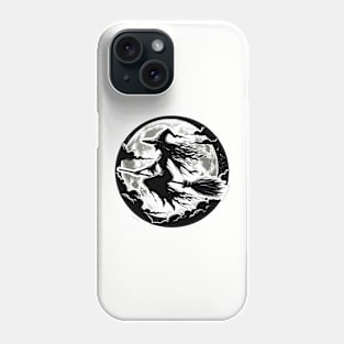 horror flying witch Phone Case