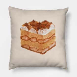 Tiramisu Watercolour design Pillow