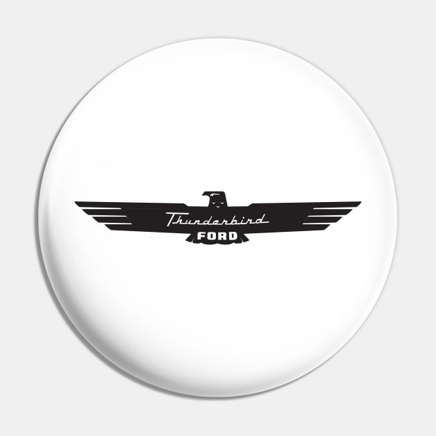 Thunderbird Emblem Black Bird Back Only Pin by PauHanaDesign