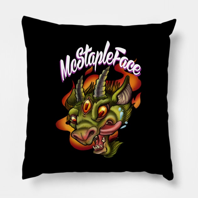 McStapleFace Goat Logo (2014) Pillow by InkyMcStapleface