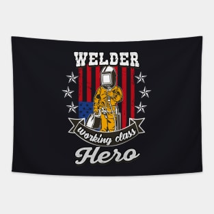 Welder Working Class Hero Tapestry