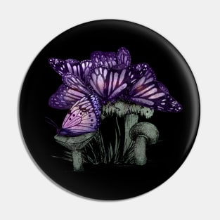 Butterfly Mushrooms Pin