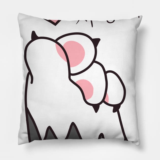 For Clothes | Cat Paw | K-Pop | Korean Cat Finger Heart Pillow by Danialliart