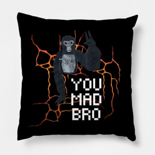 Gorilla Tag You Mad Bro Monke VR Gamer Merch Pillow