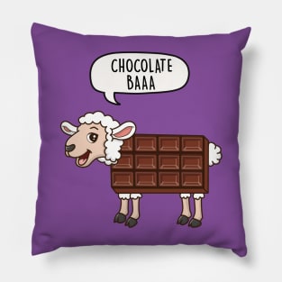 Chocolate Baaa Pillow