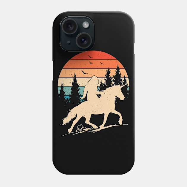 Bigfoot Unicorn Gifts Phone Case by Tesszero